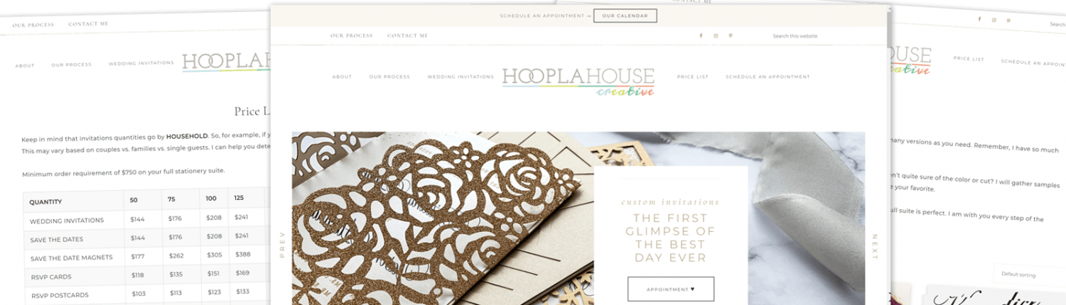 Hoopla House Creative - Website Redesign